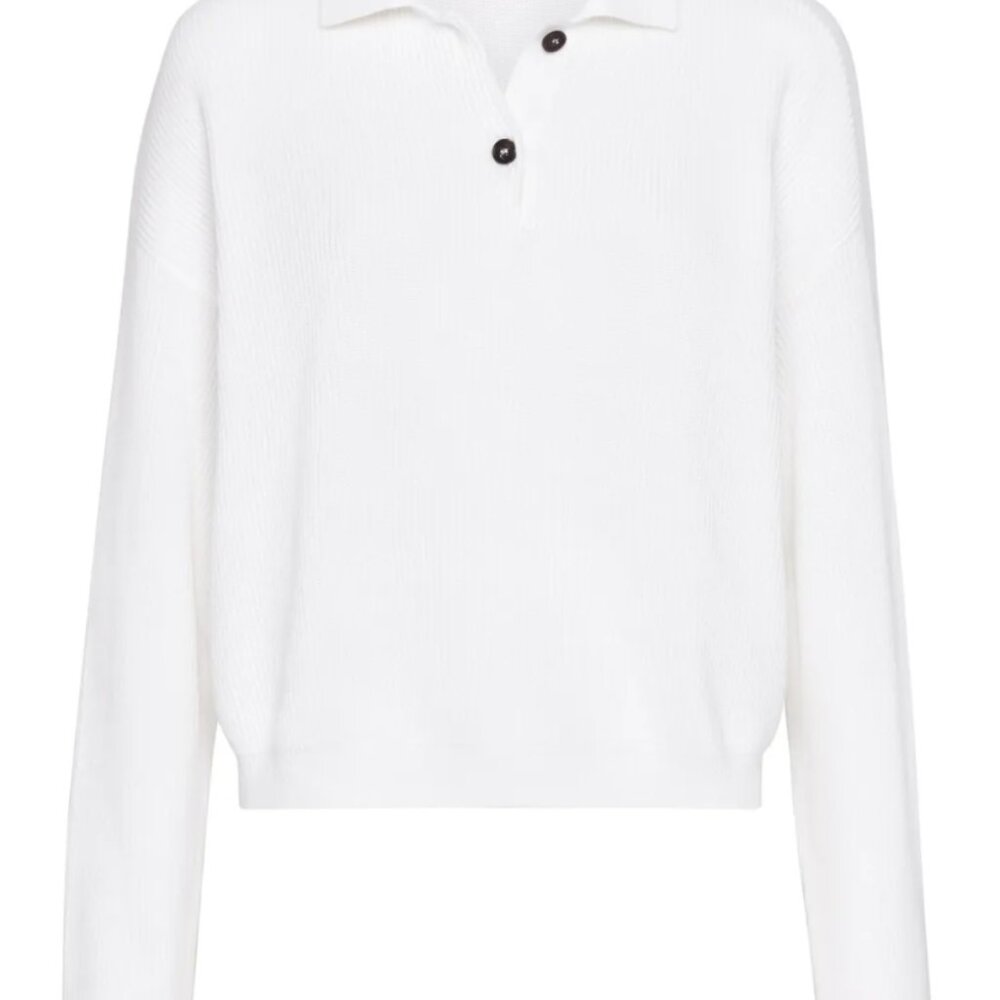 🧶 Brunello Cucinelli rib-knit polo sweater - Size M - Picture 2 of 5